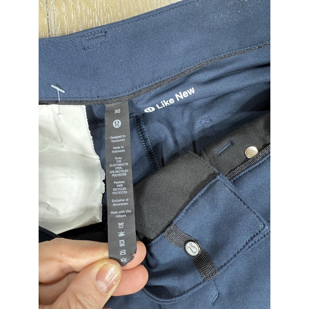 Lululemon‎ ABC Pants Mens 30 Blue ABC Slim 5 Pocket Chino Stretch Casual - Picture 10 of 16
